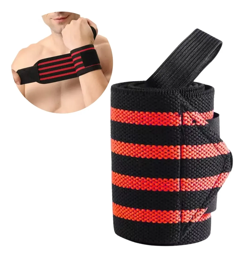 PAR DE MUÑEQUERAS DEPORTIVAS FITNESS PESAS Y LEVANTAMIENTO - 1