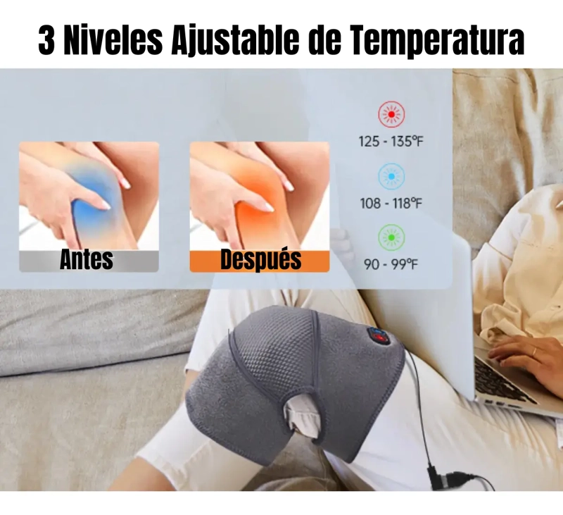 RODILLERA TE RMICA CON MASAJEADOR VIBRACION ALIVIO ARTICULAR - 2