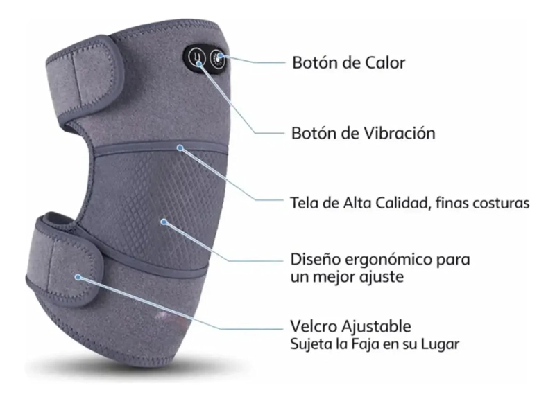 RODILLERA TE RMICA CON MASAJEADOR VIBRACION ALIVIO ARTICULAR - 5