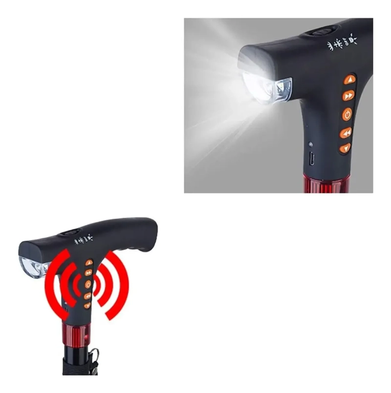 BASTON PARA ADULTO MAYOR CON RADIO FM Y LINTERNA INTEGRADA - 5