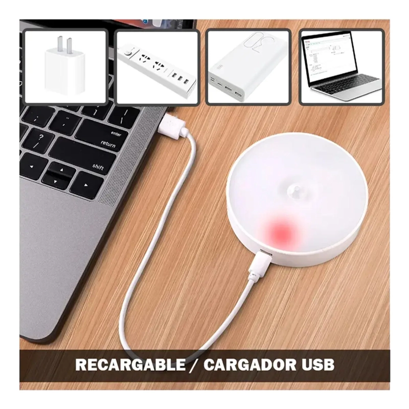 LAMPARA LED SENSOR MOVIMIENTO RECARGABLE CLOSET Y PASILLOS - 8