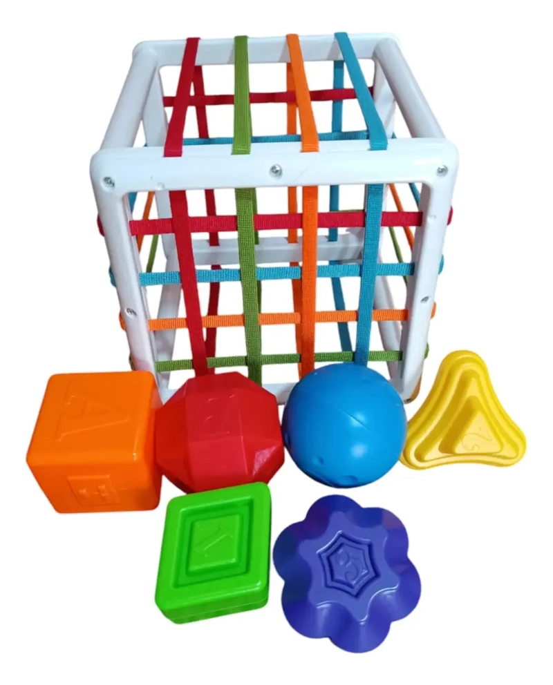 JUGUETE EDUCATIVO CUBO ACTIVIDADES 6 BLOQUES TEXTURA BEBE S - 2
