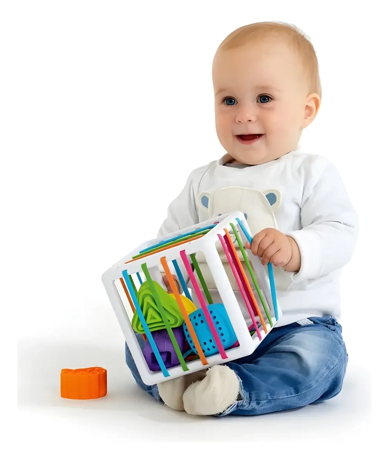 JUGUETE EDUCATIVO CUBO ACTIVIDADES 6 BLOQUES TEXTURA BEBE S - 6