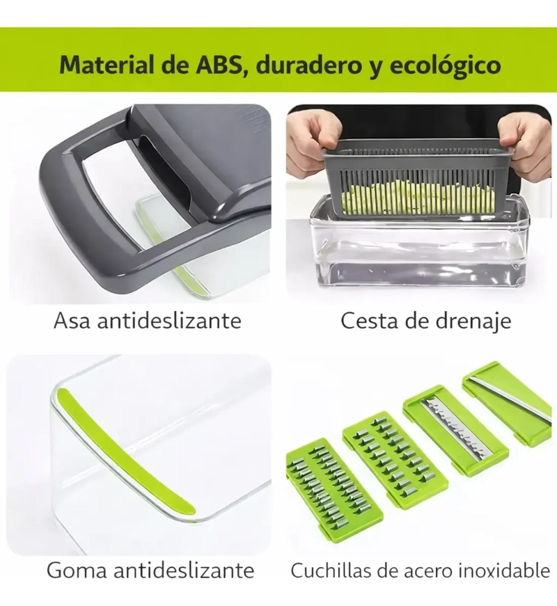 CORTADOR RALLADOR DE VERDURAS MULTIFUNCION 16 EN 1 - 2