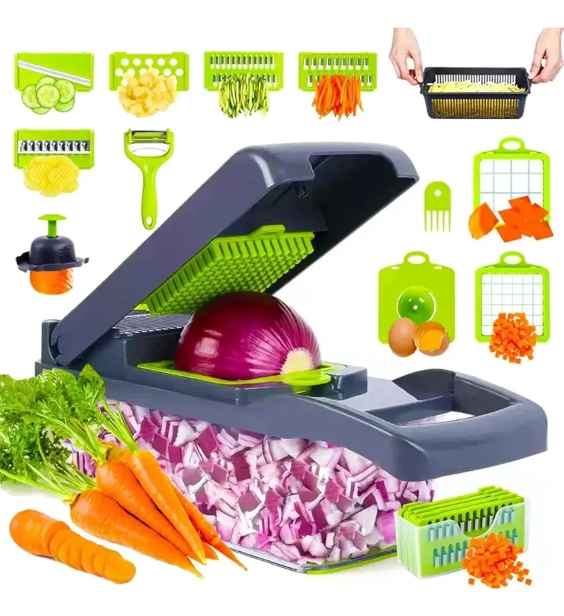 CORTADOR RALLADOR DE VERDURAS MULTIFUNCION 16 EN 1 - 7