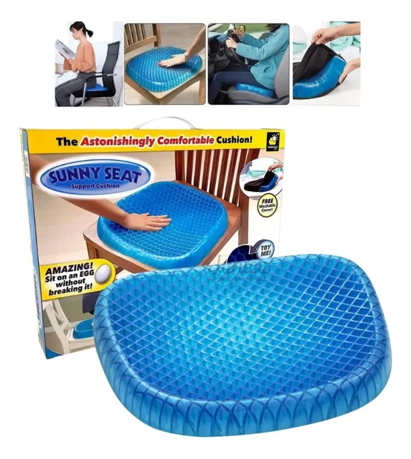 COJIN DE GEL TERAPE UTICO SUNNY SEAT ERGONOMICO SILLA AUTO - 3