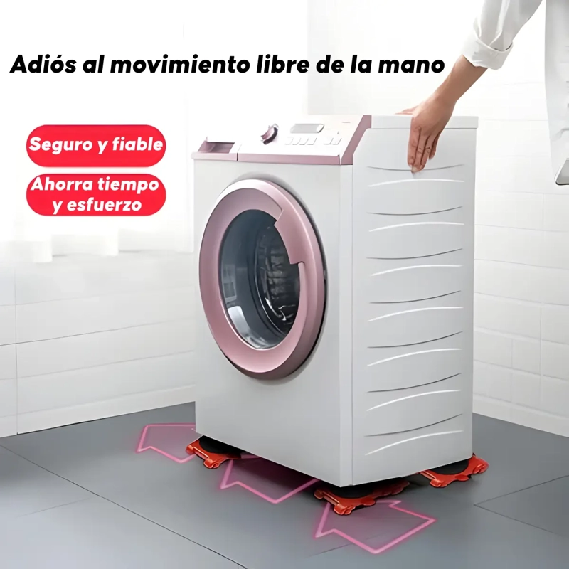 SET ELEVADOR Y MOVER MUEBLES RODILLOS 5PZAS CON RUEDAS 150KG - 2