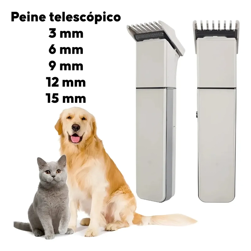 CORTADORA DE PELO PARA PERROS Y GATOS INALAMBRICA RECARGABLE - 4