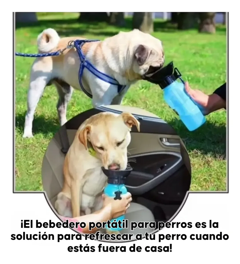 BOTELLA BEBEDERO DE AGUA PARA PERROS PORTATIL 530ML BPA FREE - 4