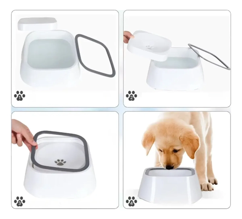 PLATO BEBEDERO ANTIDESLIZANTE PARA PERROS BOWL ANTIDERRAME - 2