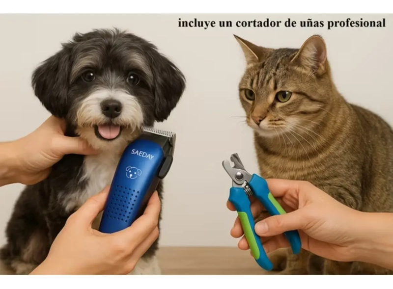 KIT PELUQUERIA CANINA SAEDAY MAQUINA CORTA PELO CON MALETIN - 4