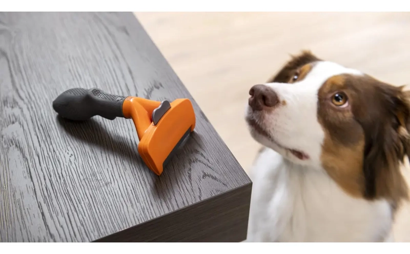 CEPILLO DESLANADOR PARA PERROS PELO LARGO TALLA M - 6