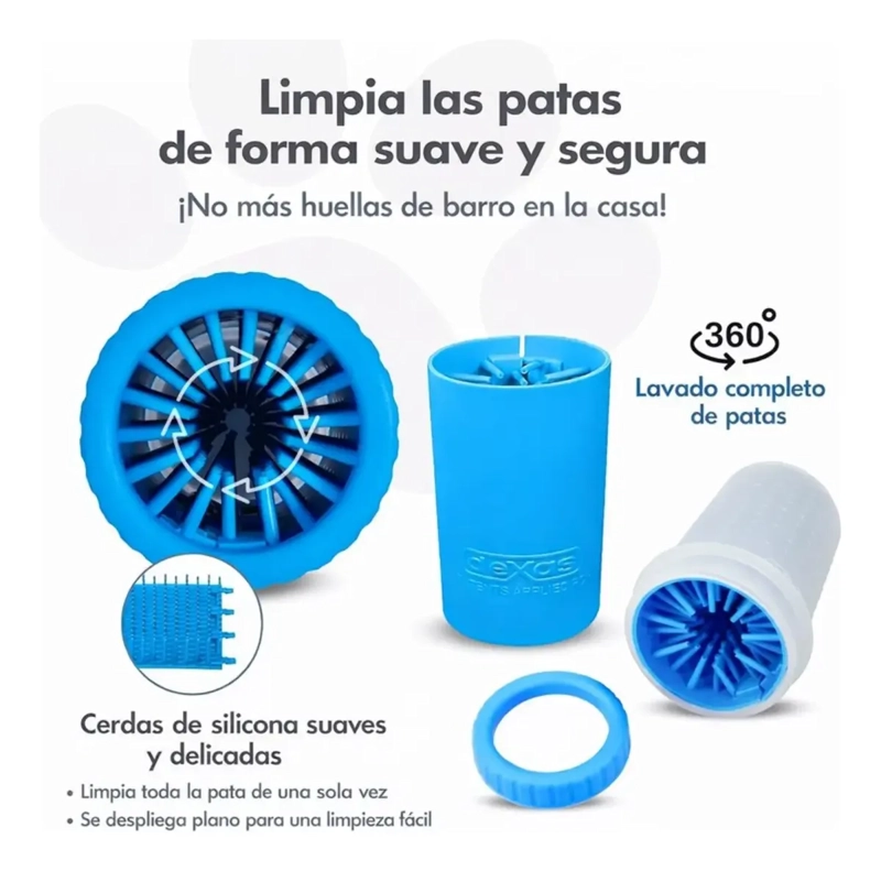 LAVADOR DE PATAS PORTATIL PARA MASCOTAS SILICONA SUAVE - 3