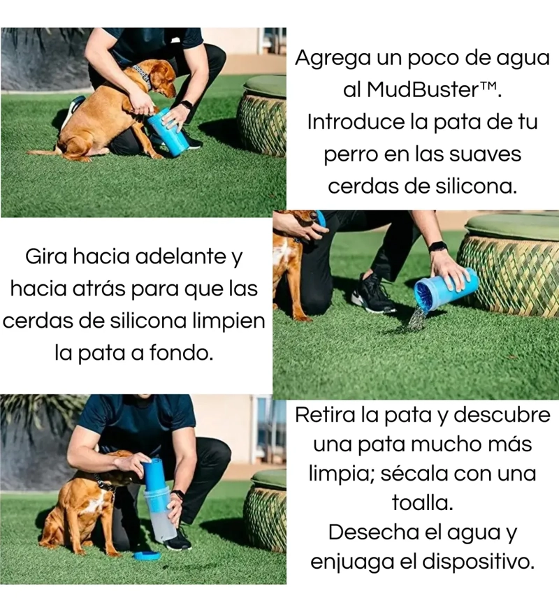 LAVADOR DE PATAS PORTATIL PARA MASCOTAS SILICONA SUAVE - 5