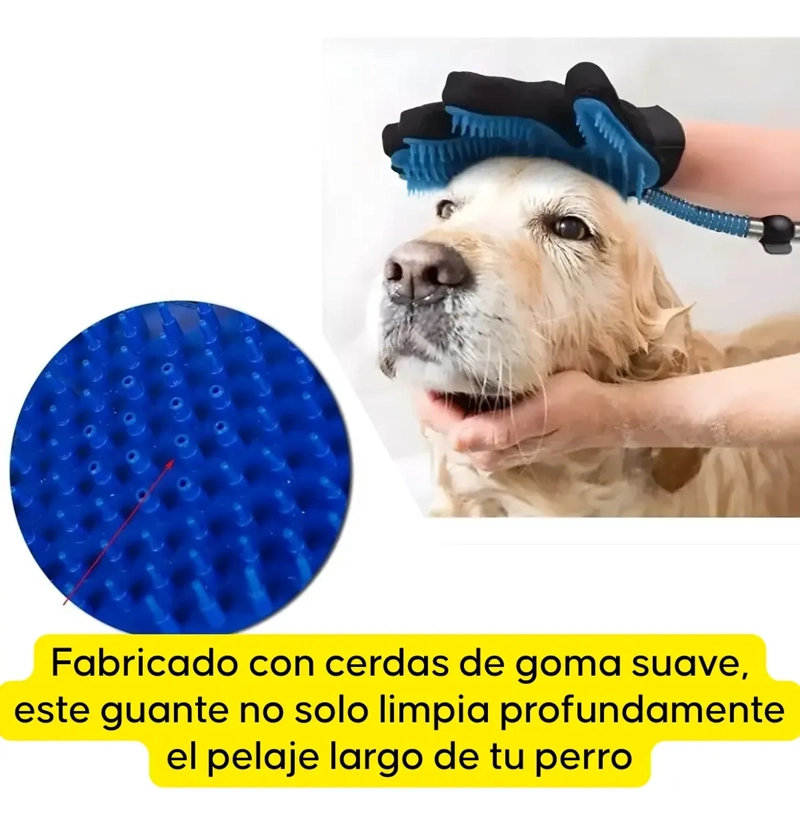 GUANTE CEPILLO QUITA PELOS MASCOTAS PARA USO SECO O MOJADO - 2