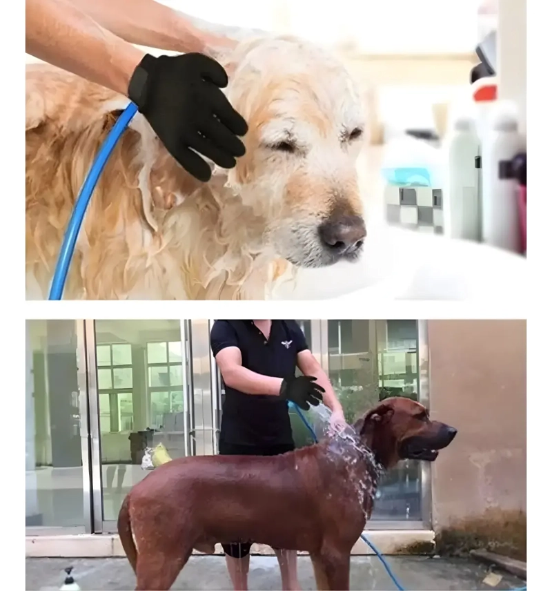 GUANTE CEPILLO QUITA PELOS MASCOTAS PARA USO SECO O MOJADO - 7