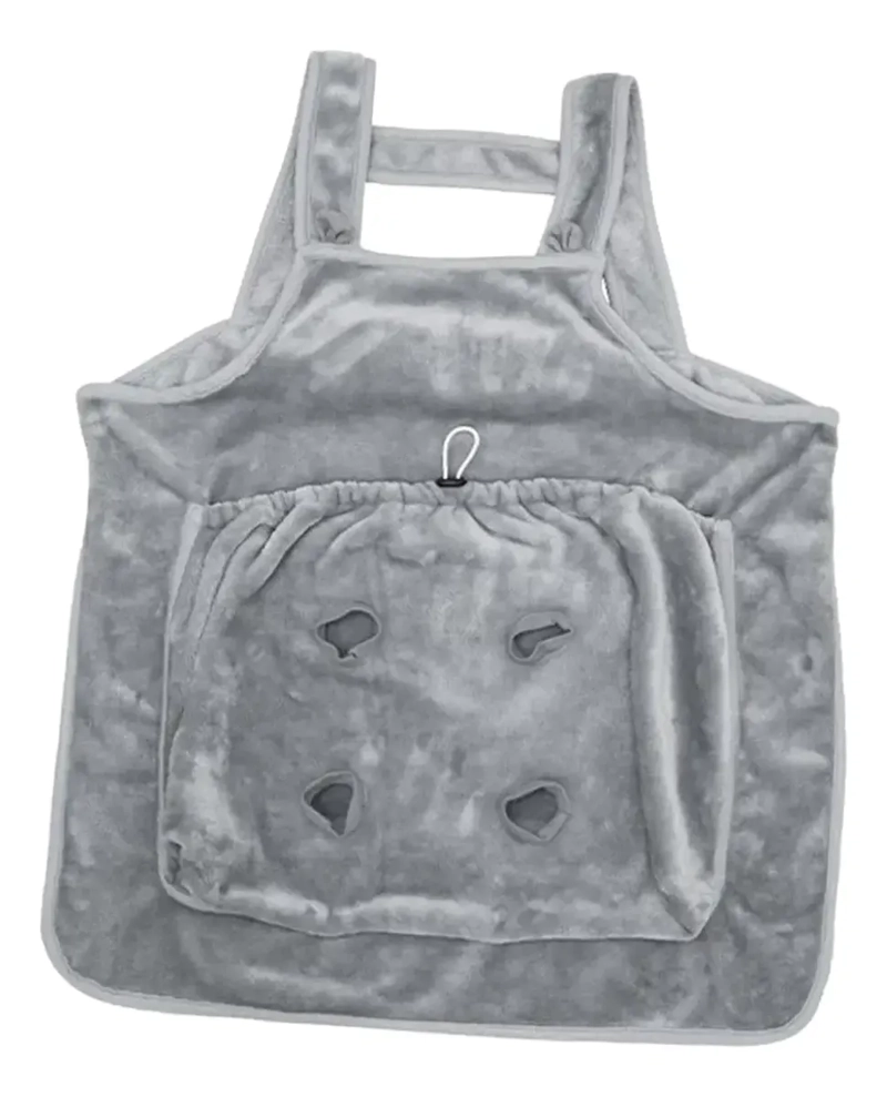 DELANTAL PORTA GATOS MOP CAT APRON SUAVE TE RMICO BOLSILLOS - 2