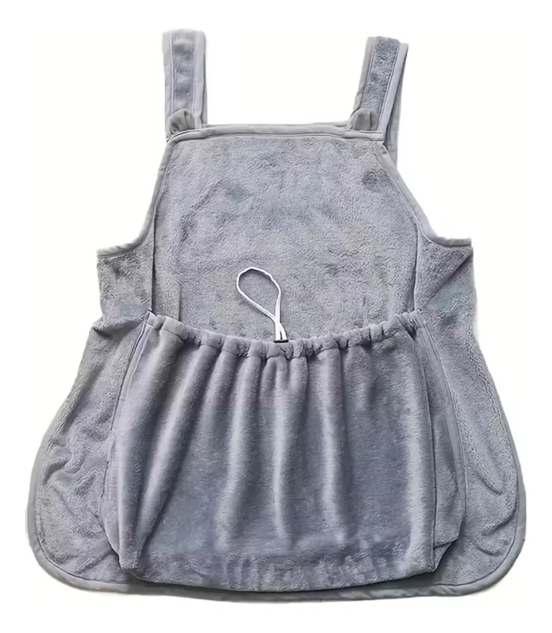 DELANTAL PORTA GATOS MOP CAT APRON SUAVE TE RMICO BOLSILLOS - 5