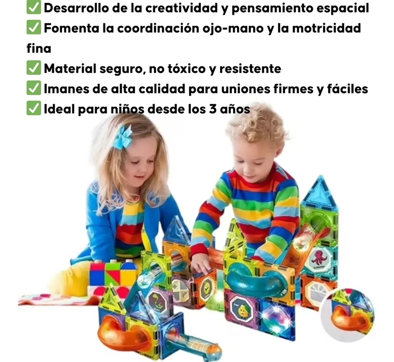 SET 42 PCS BLOQUES MAGNE TICOS DE CONSTRUCCION 3+ AÑOS - 6