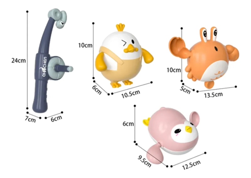 JUEGO PESCA MAGNE TICA PARA BAÑERA JUGUETE DUCHA BEBE  NIÑOS - 2