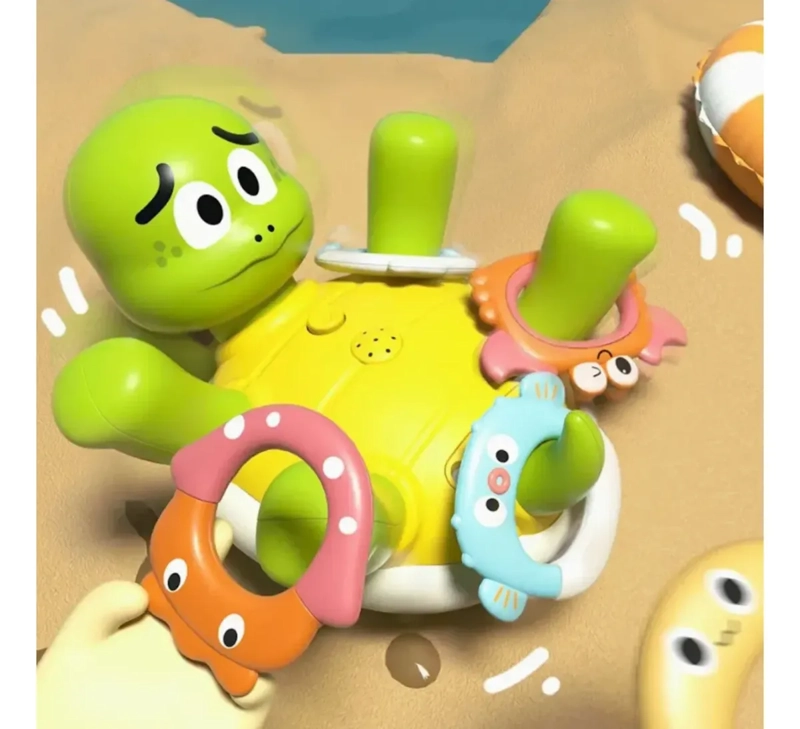 JUGUETE TORTUGA DE ACTIVIDADES LANZAMIENTO AROS +18 MESES - 4