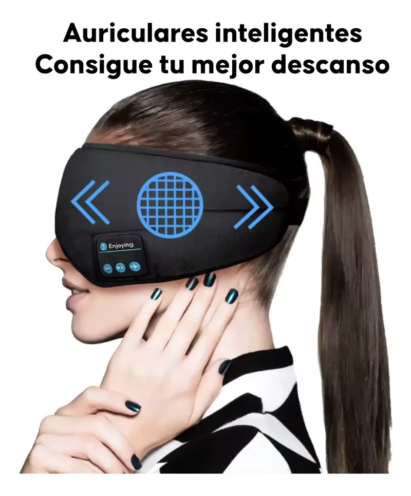 ANTIFAZ PARA DORMIR CON AUDIFONOS BLUETOOTH RELAJANTE - 4