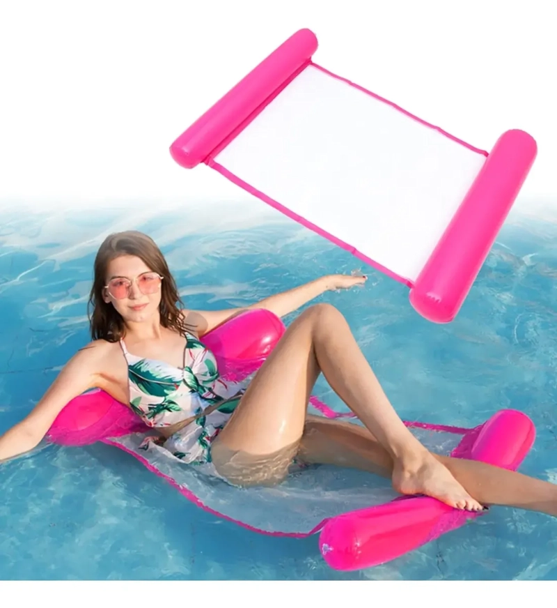HAMACA INFLABLE DE RED PARA PISCINA SILLON FLOTANTE MULTIUSO - 1