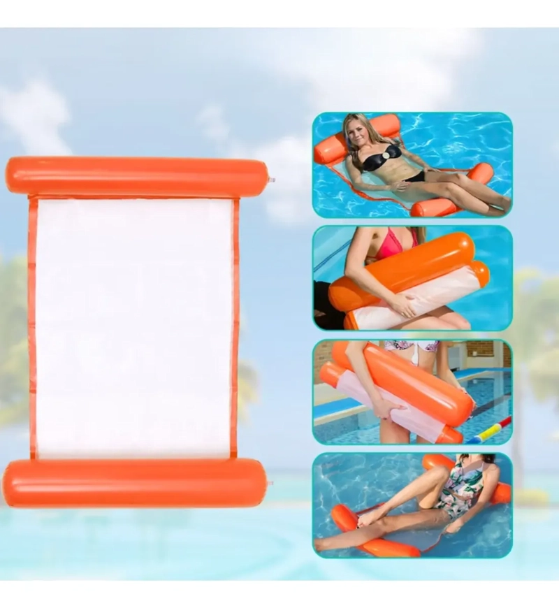 HAMACA INFLABLE DE RED PARA PISCINA SILLON FLOTANTE MULTIUSO - 10