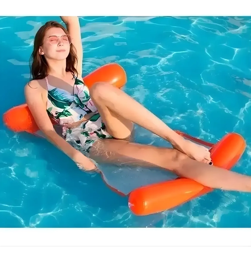 HAMACA INFLABLE DE RED PARA PISCINA SILLON FLOTANTE MULTIUSO - 2