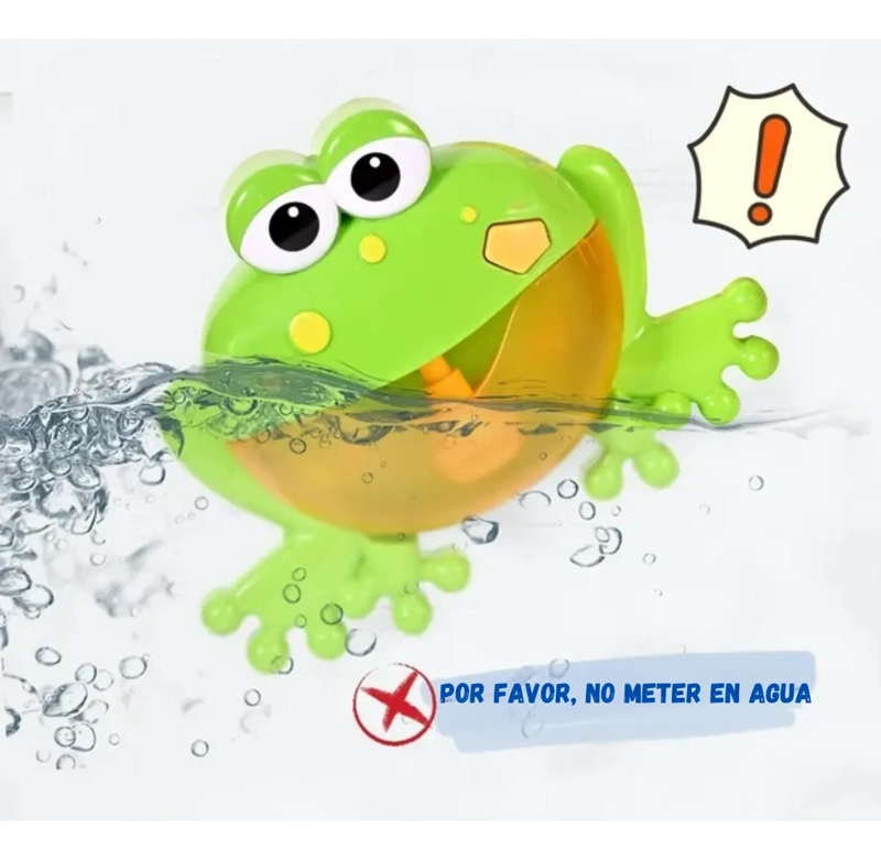 MAQUINA DE BURBUJAS PARA BAÑO RANA CON MUSICA DIDACTICO - 2