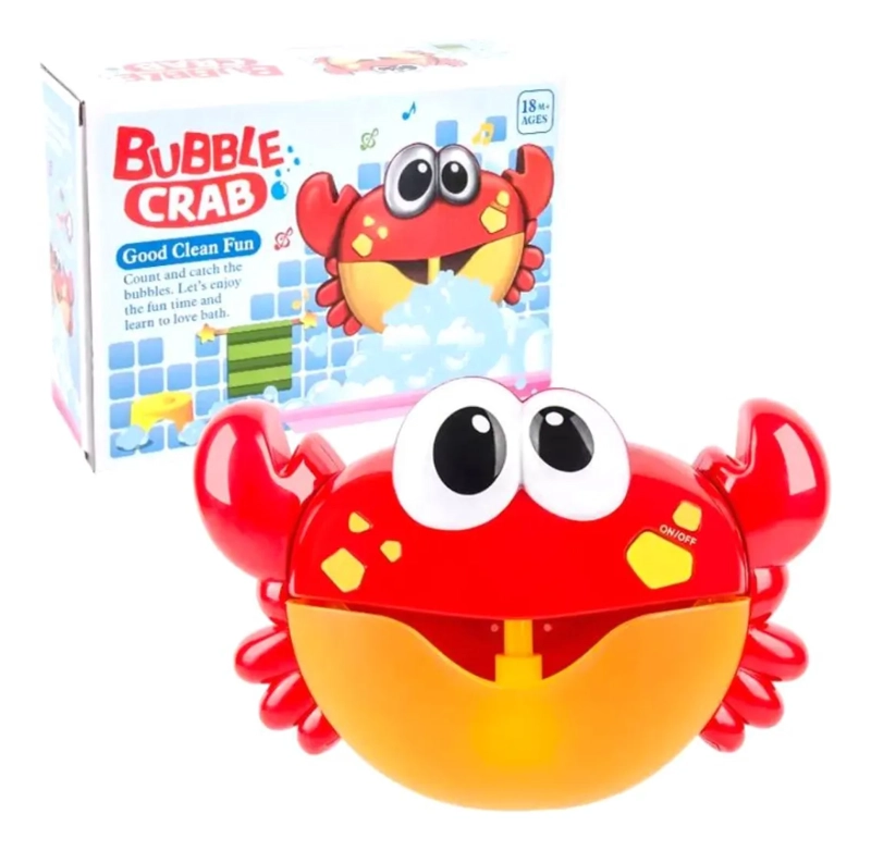 JUGUETE BAÑERA CANGREJO GENERADOR DE BURBUJAS MUSICAL - 1