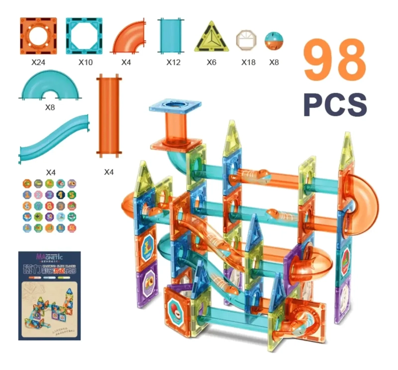 SET 98 PCS BLOQUES MAGNE TICOS DE CONSTRUCCION 3+ AÑOS - 4
