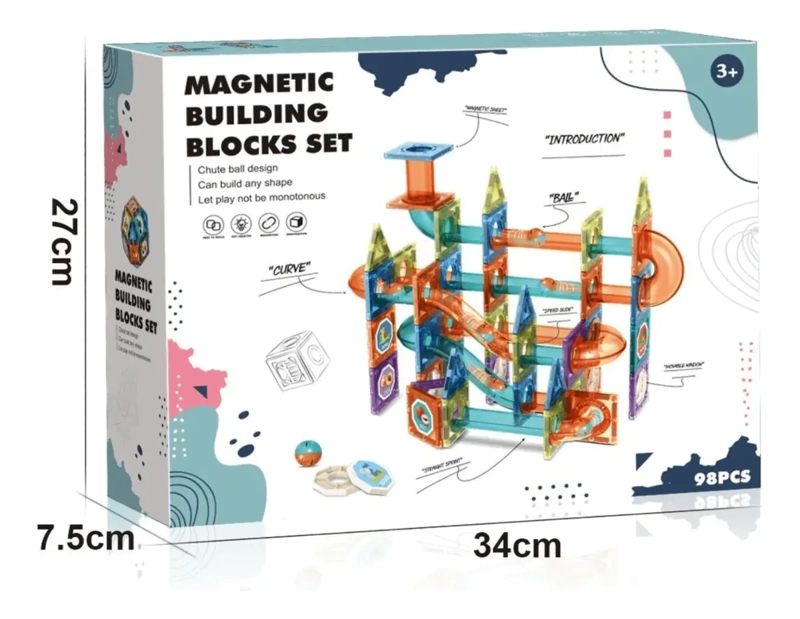 SET 98 PCS BLOQUES MAGNE TICOS DE CONSTRUCCION 3+ AÑOS - 6