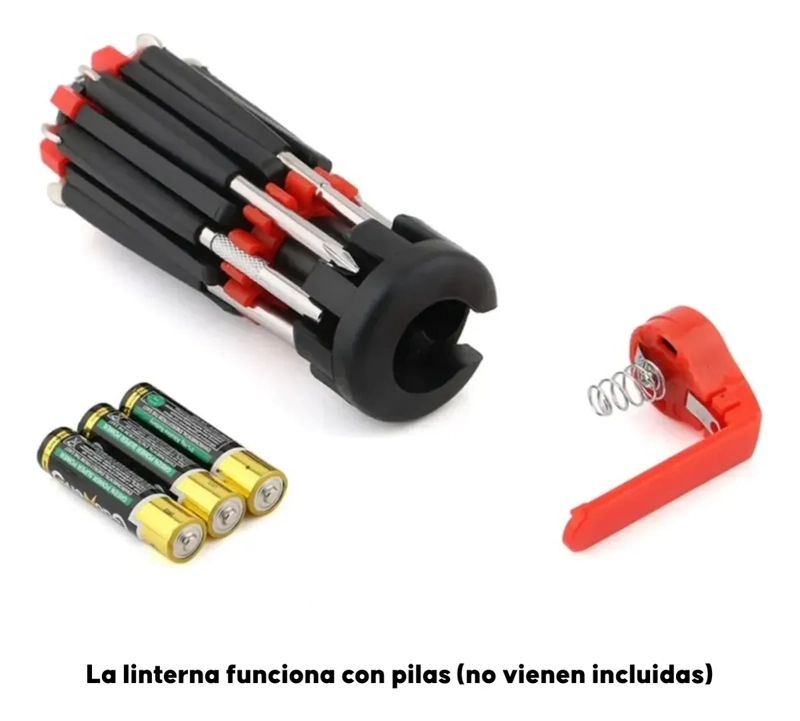 DESTORNILLADOR 8 EN 1 CON LINTERNA LED EMERGENCIA MULTIUSO - 2