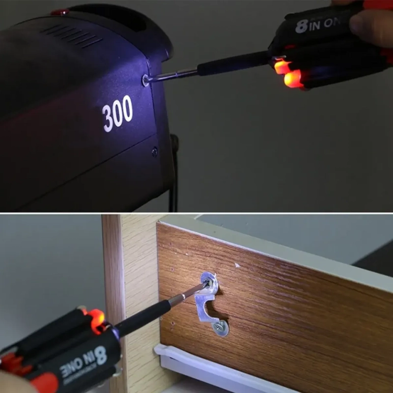 DESTORNILLADOR 8 EN 1 CON LINTERNA LED EMERGENCIA MULTIUSO - 7