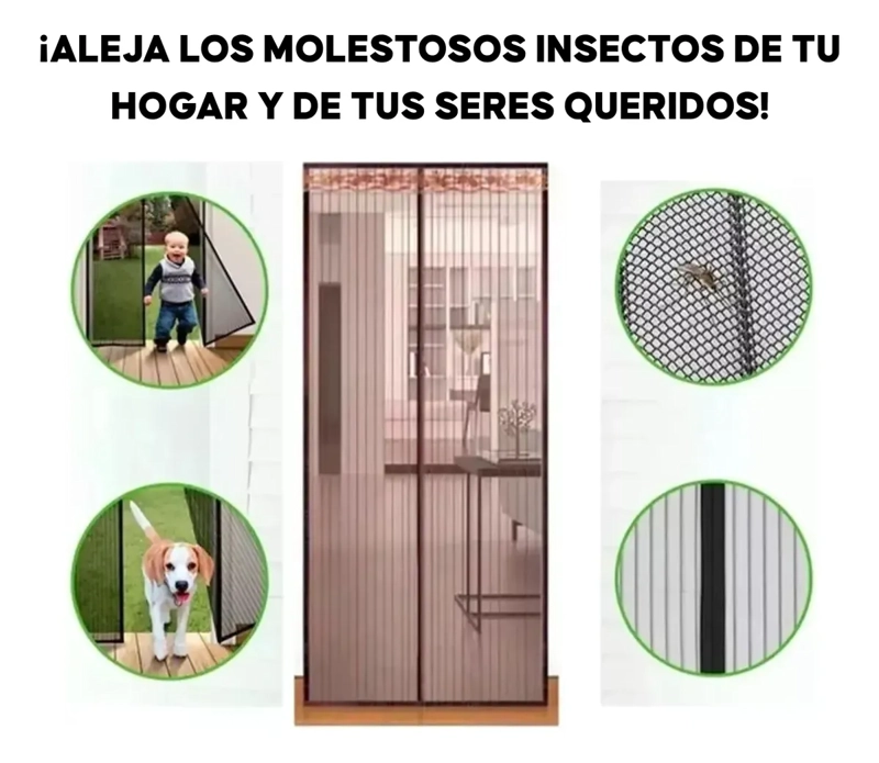 MALLA MOSQUITERA MAGNE TICA PARA PUERTAS 100X210CM MAGIC MESH - 4