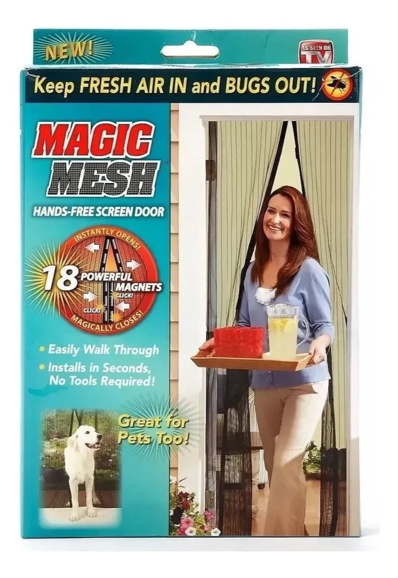 MALLA MOSQUITERA MAGNE TICA PARA PUERTAS 100X210CM MAGIC MESH - 8