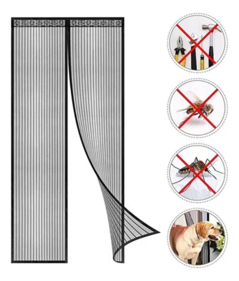 MALLA MOSQUITERA MAGNE TICA PARA PUERTAS 150X130CM MAGIC MESH - 5