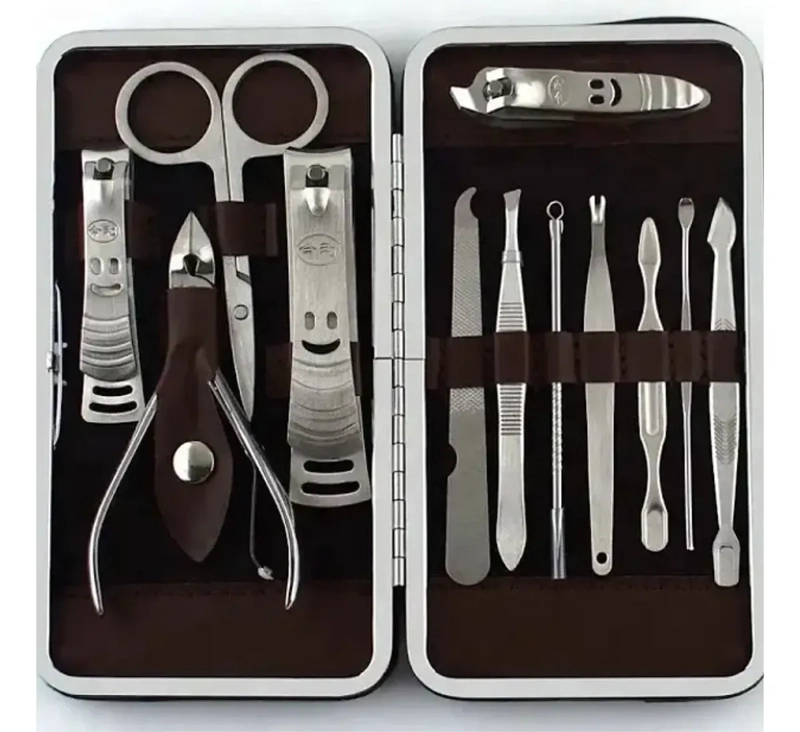 SET DE MANICURE PEDICURE PROFESIONAL 12 PIEZAS CON ESTUCHE - 5