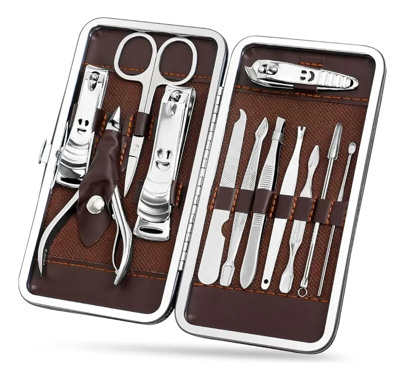 SET DE MANICURE PEDICURE PROFESIONAL 12 PIEZAS CON ESTUCHE - 7