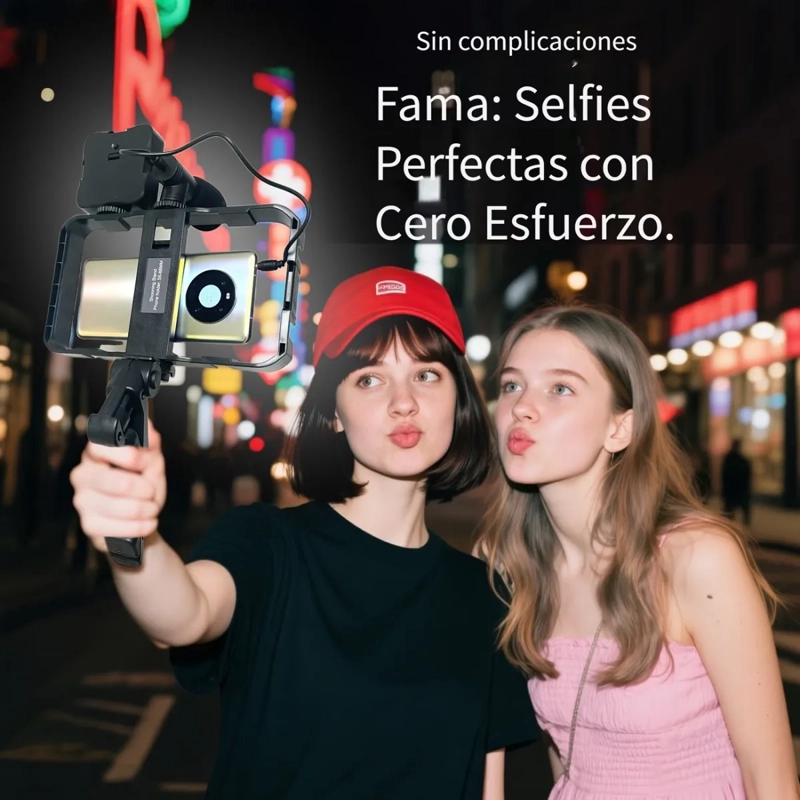 KIT VLOGGING VIDEO AY-49X MICROFONO LUZ LED TRIPODE CONTROL - 7