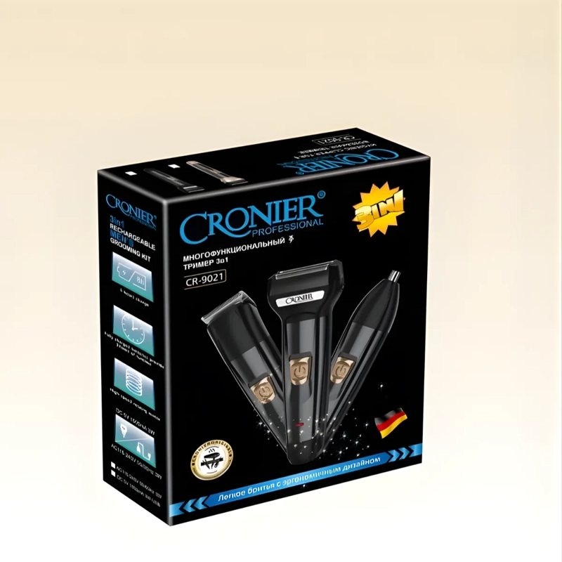 MAQUINA AFEITAR HOMBRE 3EN1 CORTAPELO BARBA NARIZ RECARGABLE - 6