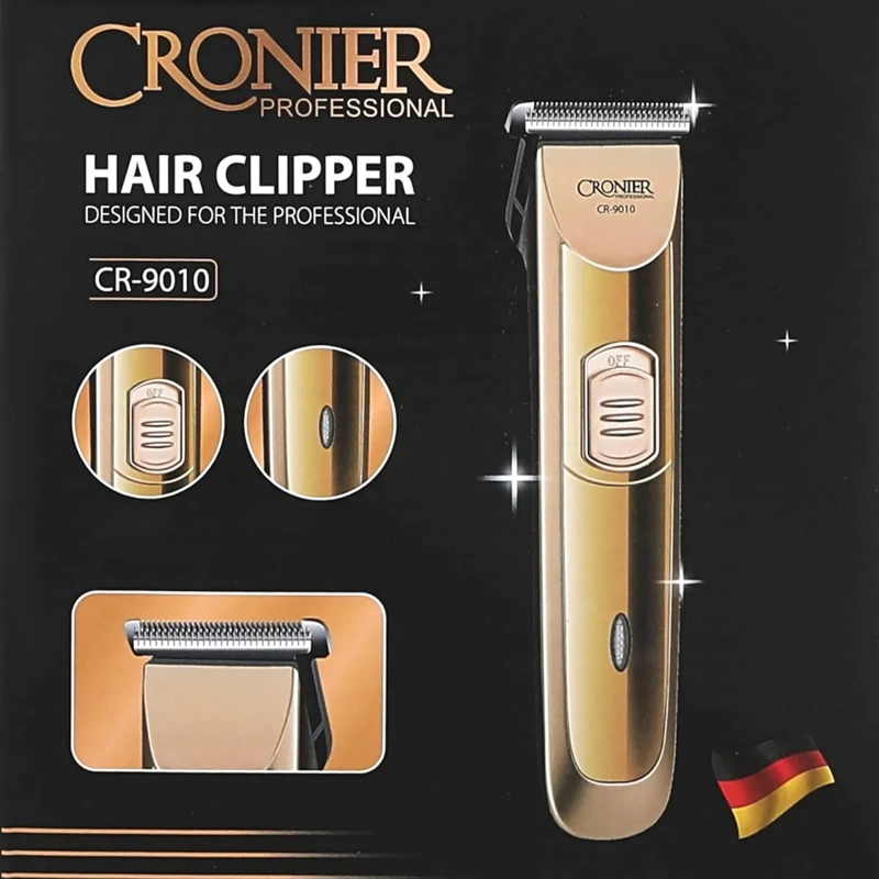 CORTADORA PELO CRONIER PROFESIONAL CR-9010 INALAMBRICA GOLD - 6
