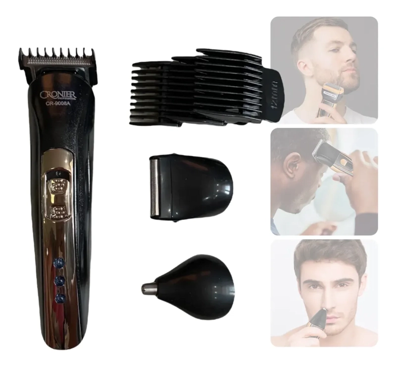 MAQUINA AFEITAR HOMBRE CORTAPELO BARBA NARIZ 3EN1 RECARGABLE - 1