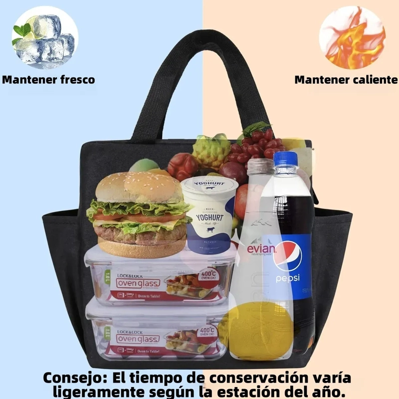 LONCHERA TE RMICA IMPERMEABLE PORTA ALIMENTOS OFICINA PICNIC - 3