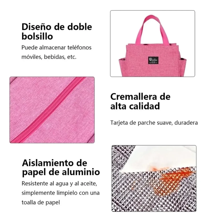 LONCHERA TE RMICA IMPERMEABLE PORTA ALIMENTOS OFICINA PICNIC - 6