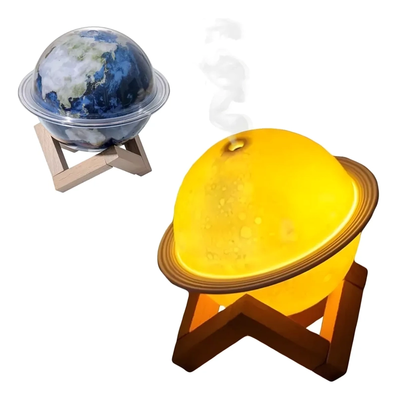 HUMIDIFICADOR LAMPARA DISEÑO PLANETA JUPITER DIFUSOR AROMA - 1