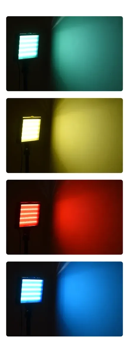 PANEL LUZ LED FOTOGRAFIA VIDEO RECARGABLE + FILTROS COLORES - 4