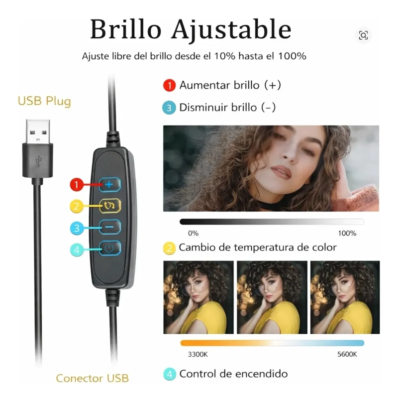 PANEL LUZ LED FOTOGRAFIA VIDEO RECARGABLE + FILTROS COLORES - 6