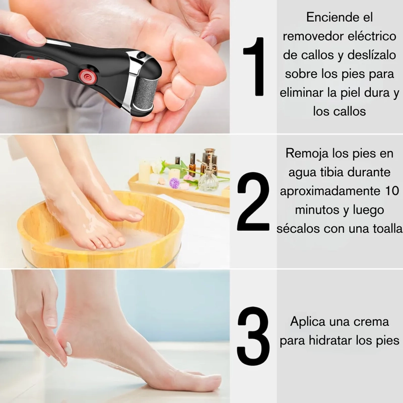 REMOVEDOR CALLOS ELE CTRICO RECARGABLE LIMA 2 EN 1 WATERPROOF - 2